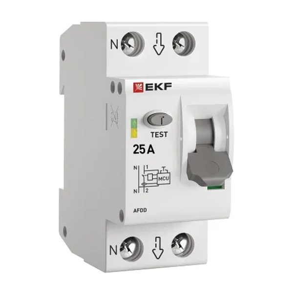Устройство защиты от дугового пробоя УЗДП EKF 1P+N 25А 6 кА