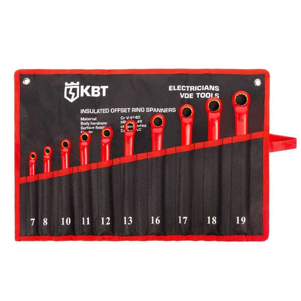 Набор КВТ диэлектрических накидных ключей НИИ-23 для работ до 1000В Эксперт