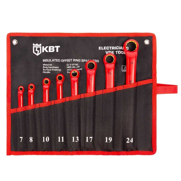 Набор КВТ диэлектрических накидных ключей НИИ-25 Эксперт для работ под напряжением до 1000 В