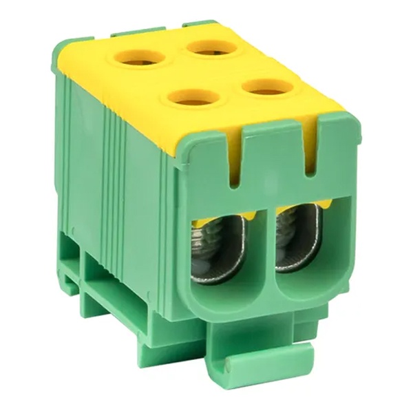 Клемма силовая вводная двойная EKF КСВ 16-50 мм2 160А желто-зеленая