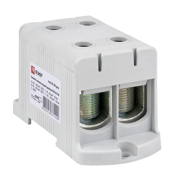 Клемма силовая вводная двойная EKF КСВ 35-150 мм2 320А серая