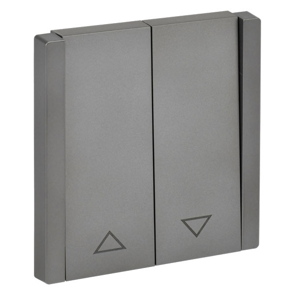 Выключатель жалюзи кнопочный ИЭК FORTE&PIANO FP511 10А сталь