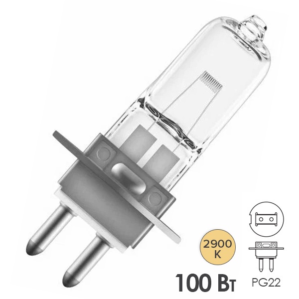 Лампа специальная галогенная LightBest LBH 9112 100W 12V PG22 2000h (аналог Osram 64621 HLX)
