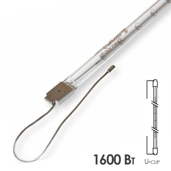 Лампа инфракрасная Dr. Fischer 1600T3/CL 1600W 240V U-clip провода 146/146mm неизолированные