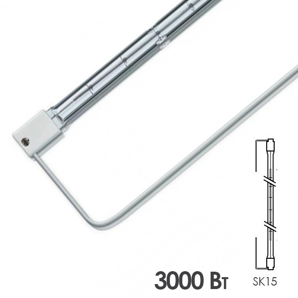 Лампа инфракрасная LightBest IRK 9048 3000W 400V SK15 RU382 (14111Z/98, 64403055)