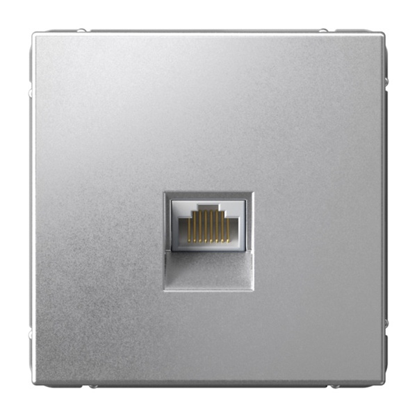 Розетка одинарная компьютерная RJ45 SE ArtGallery категория 5е алюминий