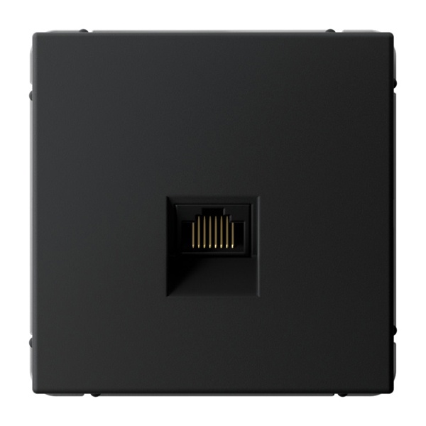 Розетка одинарная компьютерная RJ45 SE ArtGallery категория 5е карбон