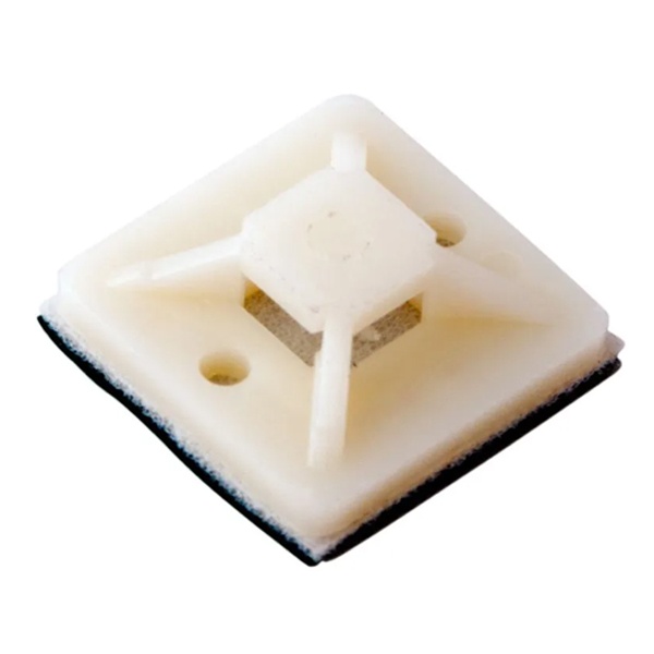 Площадка Rexant самоклеящаяся 20 х 20 мм, белая под хомуты [упаковка 100 шт]