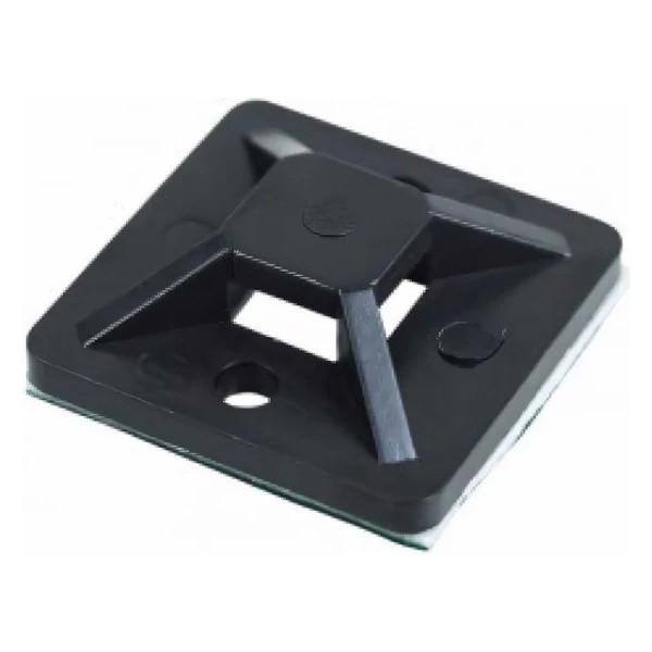 Площадка Rexant самоклеящаяся 20 х 20 мм, черная под хомуты [упаковка 100 шт]