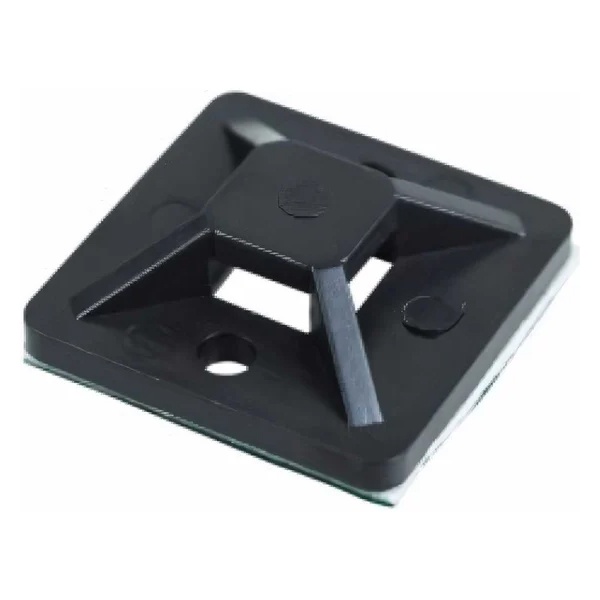 Площадка Rexant самоклеящаяся 20 х 20 мм, черная под хомуты [упаковка 10 шт]