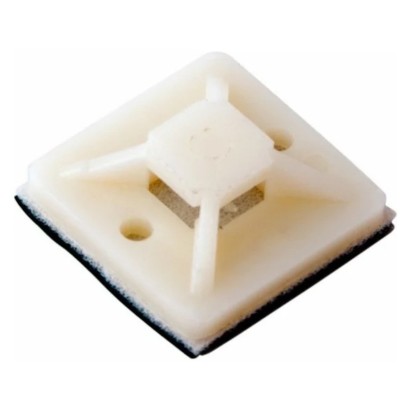 Площадка Rexant самоклеящаяся 25 х 25 мм, белая под хомуты [упаковка 100 шт]