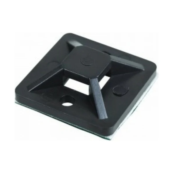 Площадка Rexant самоклеящаяся 25 х 25 мм, черная под хомуты [упаковка 10 шт]