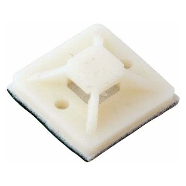 Площадка Rexant самоклеящаяся 30 х 30 мм, белая под хомуты [упаковка 100 шт]