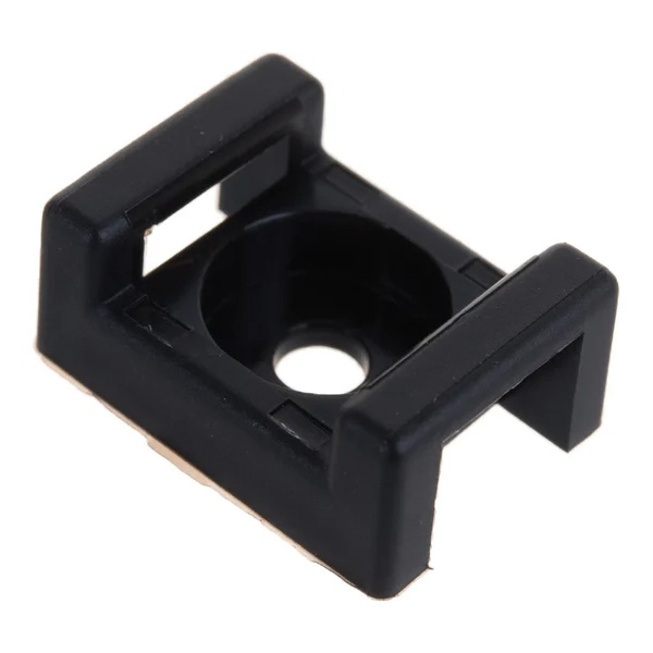 Площадка Rexant для крепления стяжки 22 х 16 мм, черная ПС-2 [упаковка 100 шт]