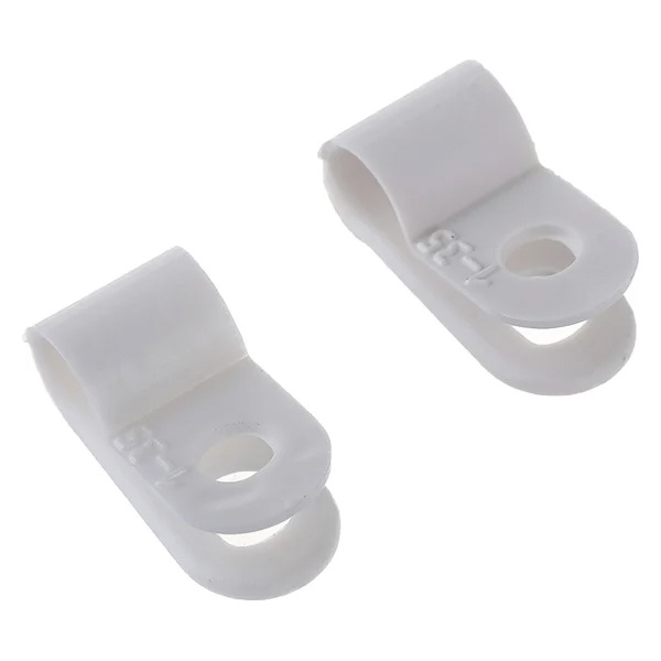 Кабельная скоба Rexant под винт 5 мм, белая [упаковка 50 шт]