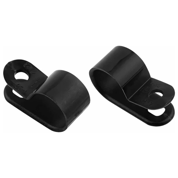 Кабельная скоба Rexant под винт 5 мм, черная [упаковка 50 шт]