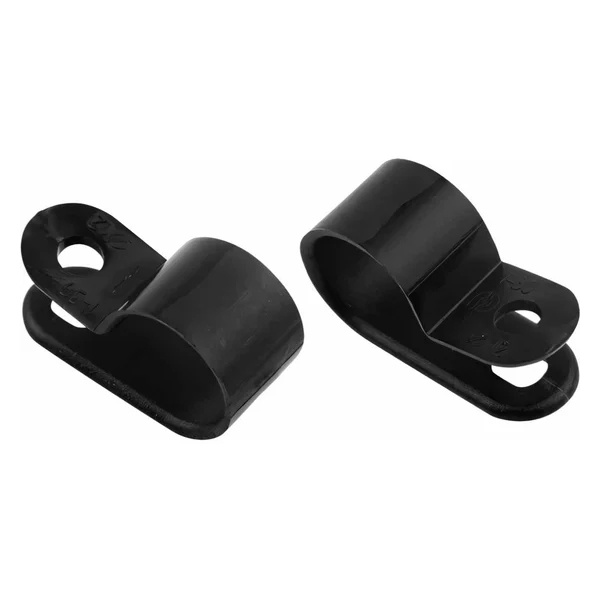 Кабельная скоба Rexant под винт 6 мм, черная [упаковка 50 шт]