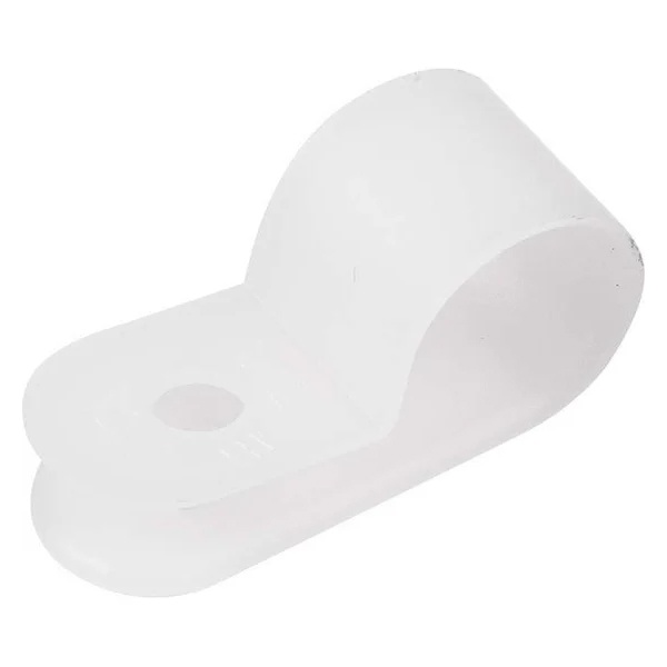 Кабельная скоба Rexant под винт 9 мм, белая [упаковка 50 шт]