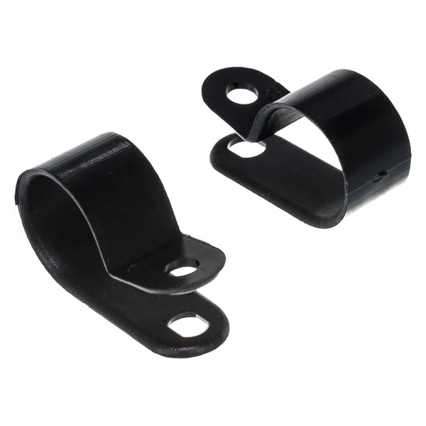 Кабельная скоба Rexant под винт 16 мм, черная [упаковка 50 шт]