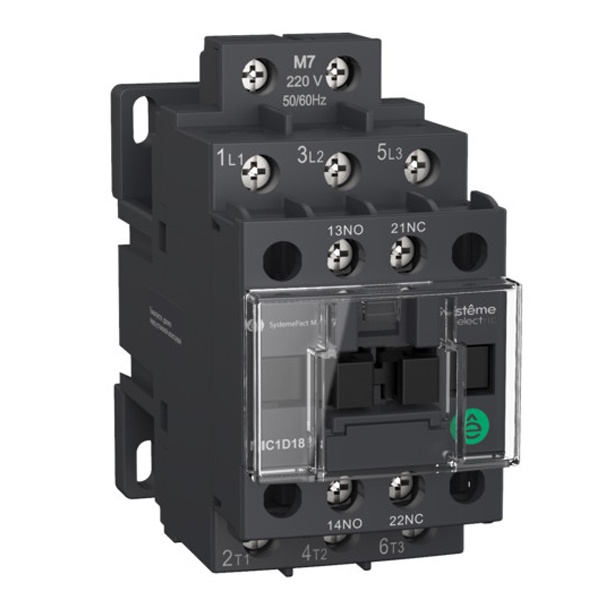 Контактор SE MC1D 3P 18A НО+НЗ катушка 220В 50/60Гц AC-3