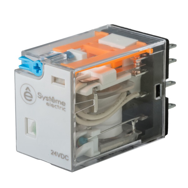 Реле SE 12A 2CO 24В DC тест кнопка LED