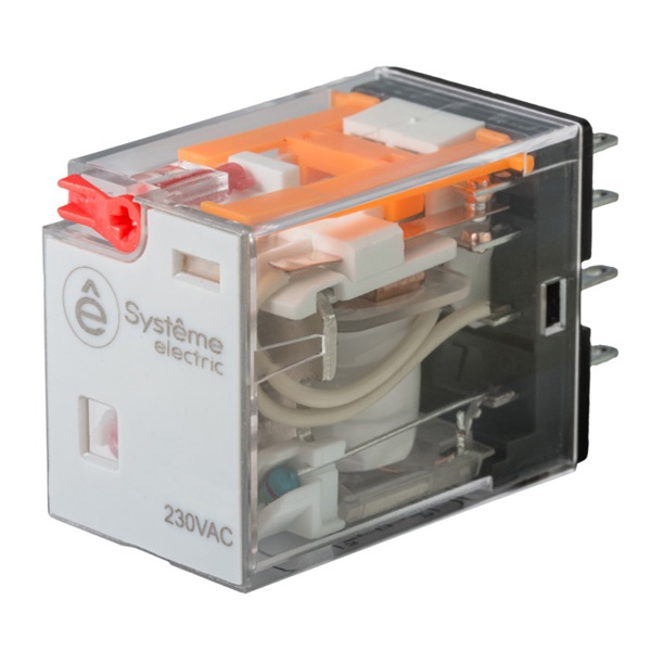 Реле SE 12A 2CO 230В AC тест кнопка LED