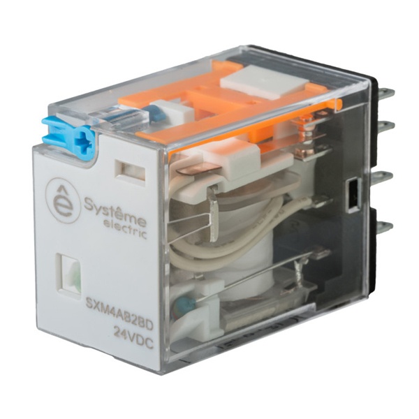 Реле SE 6A 4CO 24В DC тест кнопка LED