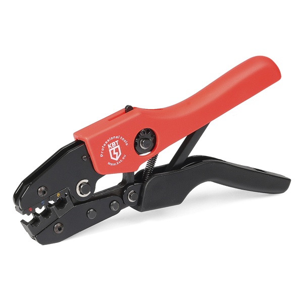 Пресс-клещи КВТ CTK-01 Профи (кримпер) опрессовка изолированных наконечников, разъемов 0.5-6 мм2