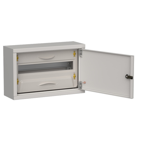 Корпус металлический навесной ИЭК TITAN 5 ЩРн-18 18 модулей одна дверь IP31 серый