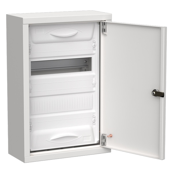 Корпус металлический навесной ИЭК TITAN 5 ЩРн-24 24(2х12) модуля одна дверь IP31 белый