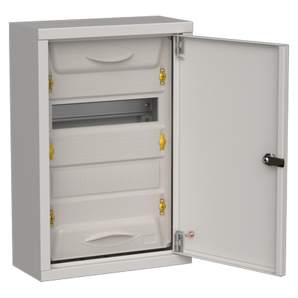 Корпус металлический навесной ИЭК TITAN 5 ЩРн-24 24(2х12) модуля одна дверь IP31 серый