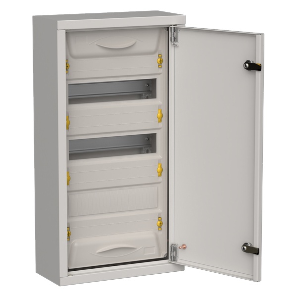 Корпус металлический навесной ИЭК TITAN 5 ЩРн-36 36(3х12) модулей одна дверь IP31 серый