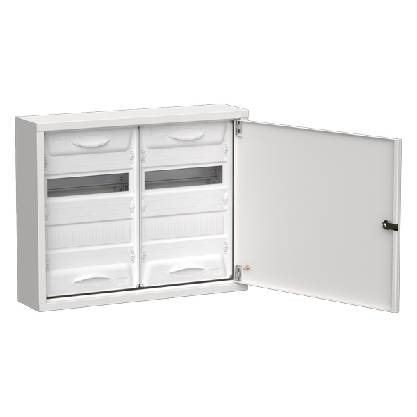 Корпус металлический навесной ИЭК TITAN 5 ЩРн-48 48(2x2х12) модуля одна дверь IP31 белый