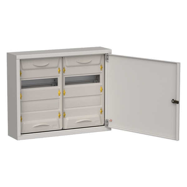 Корпус металлический навесной ИЭК TITAN 5 ЩРн-48 48(2x2х12) модуля одна дверь IP31 серый