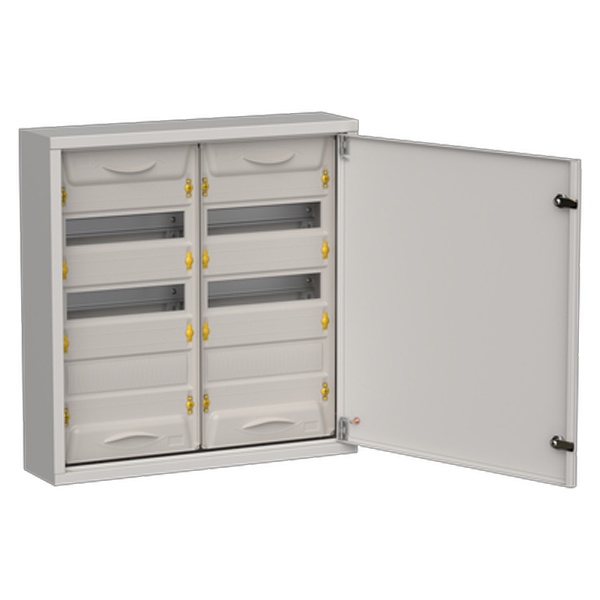 Корпус металлический навесной ИЭК TITAN 5 ЩРн-72 72(2х3х12) модуля одна дверь IP31 серый