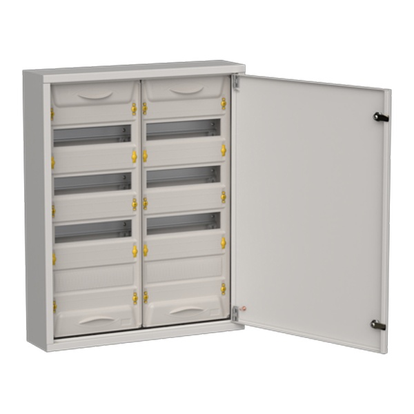 Корпус металлический навесной ИЭК TITAN 5 ЩРн-96 96(2х4х12) модулей одна дверь IP31 серый