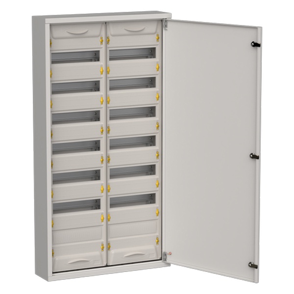 Корпус металлический навесной ИЭК TITAN 5 ЩРн-168 168(2х7х12) модулей одна дверь IP31 серый