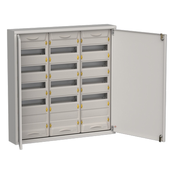 Корпус металлический навесной ИЭК TITAN 5 ЩРн-180 180(3х5х12) модулей две двери IP31 серый