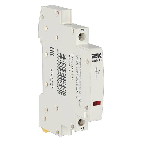 Лампа индикаторная одинарная ИЭК ARMAT LED 110-230В AC красная