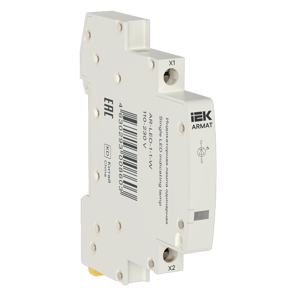 Лампа индикаторная одинарная ИЭК ARMAT LED 110-230В AC белая