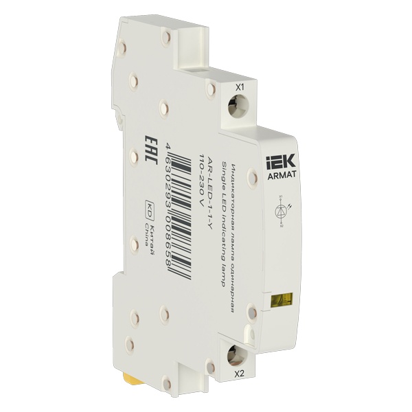 Лампа индикаторная одинарная ИЭК ARMAT LED 110-230В AC желтая