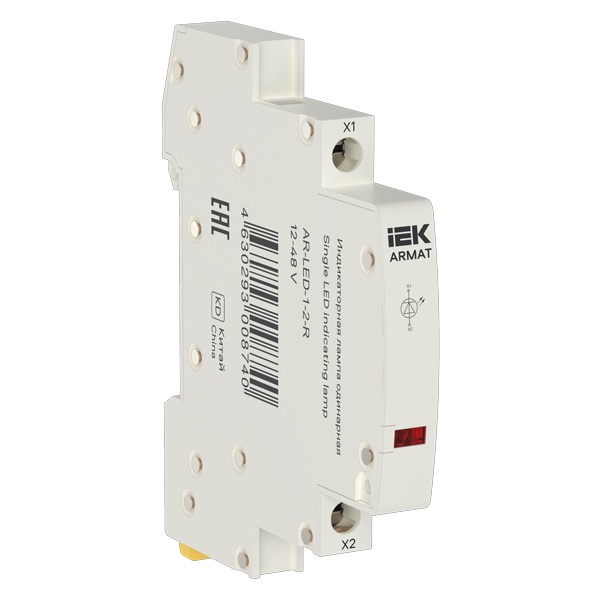 Лампа индикаторная одинарная ИЭК ARMAT LED 12-48В AC/DC красная