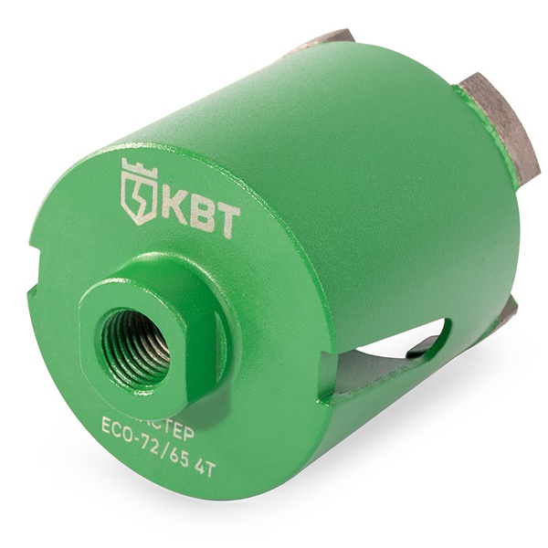 Коронка алмазная КВТ ECO-72/65 4T Мастер, сверло алмазное для подрозетников