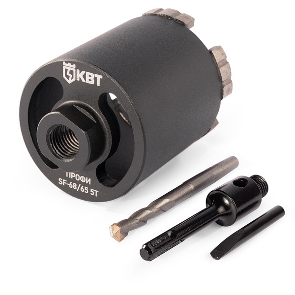 Коронка алмазная КВТ SF-68/65 5T с адаптером SDS-Plus Профи