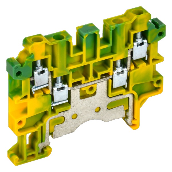 Колодка клеммная ИЭК CTS-MC-PEN земля 4мм2 4 вывода желто-зеленая