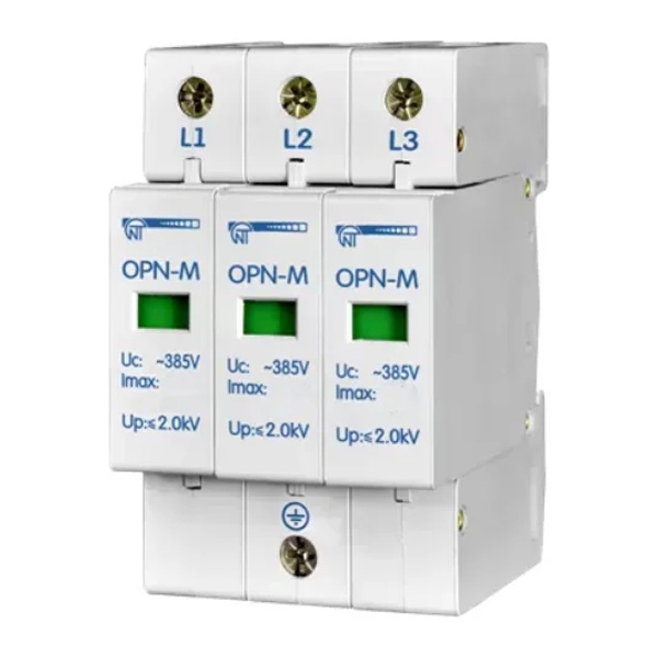 Ограничитель перенапряжения Новатек ОПН-М 3П 380В In 10kA Imax 20kA D (класс III)