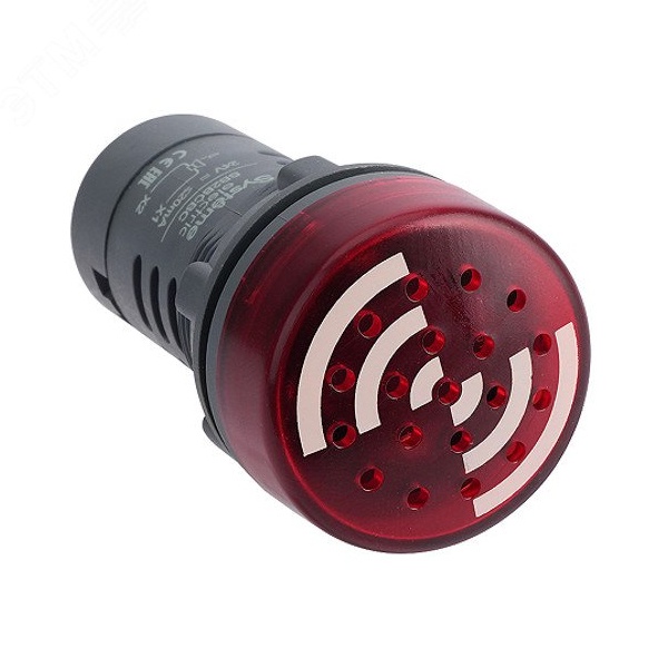 Зуммер с подсветкой красный SE SB7 24В DC непрерывный звук