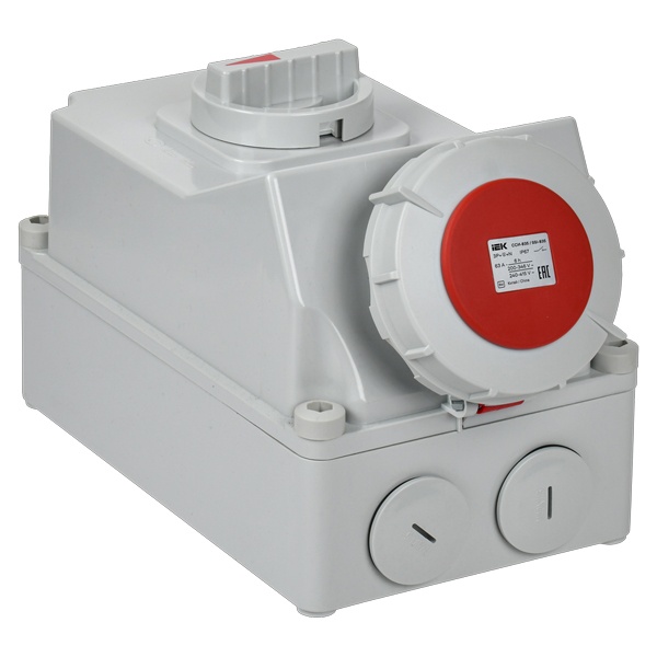 Розетка с механической блокировкой ИЭК ССИ-835 63А-6ч/380В 3P+PE+N IP67