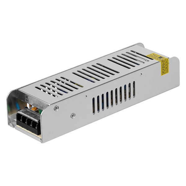 Блок питания TDM 150W 12V IP20 для светодиодных лент и модулей DC узкий металлический корпус