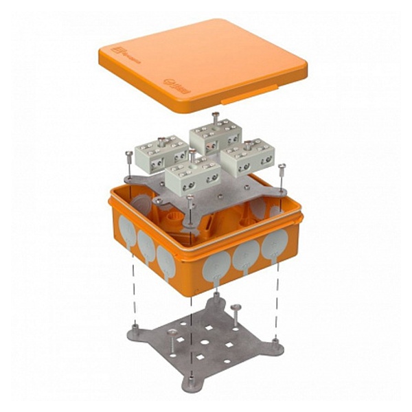 Коробка огнестойкая Промрукав 100х100х40 для о/п двухкомпонентная 60-0303-FR6.0-4-8-Р Е15-Е60